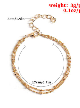 跨境精品双层珠链手链 欧美风女士春季新款 简约便宜手饰品首饰女