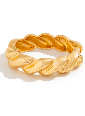 欧美跨境朋克宽手镯女重工设计圆