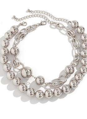 欧美跨境饰品夸张冷淡圆珠串珠