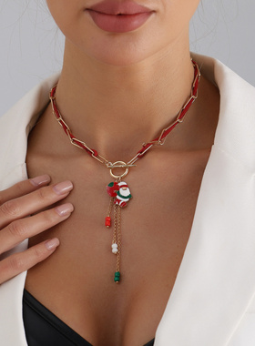 欧美跨境饰品圣诞节项链圣诞靴