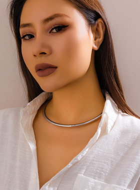 欧美跨境饰品个性圆环锁骨choker