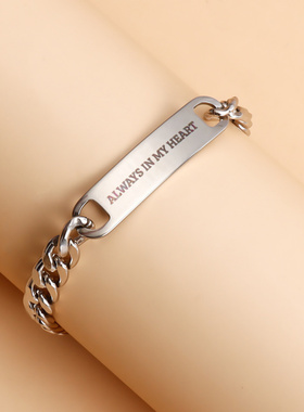 欧美跨境饰品激光刻印字母ALWAYS