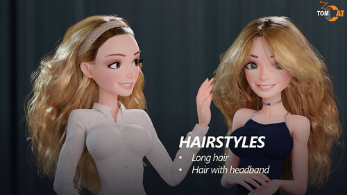 Cgtrader模型Anika Rigged woman for Blender Low-poly 3D model - 图3