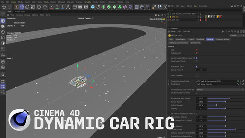 C4D汽车交通工具绑定资产 Cinema4D - Dynamic Car Rig (DCR) - 图3