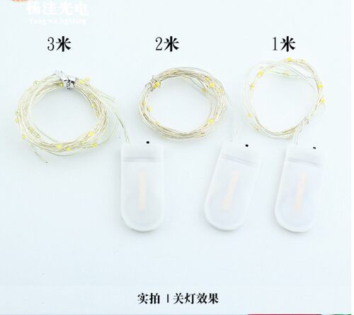 拍照的童解小灯串 创意拍照LED多彩发光 纽扣电池灯串 - 图1