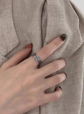 招财转运五帝钱铜钱开口戒指女款