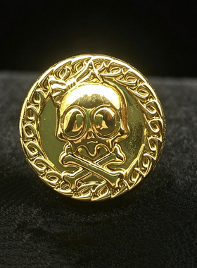 复古骷髅头磁吸防走光胸针