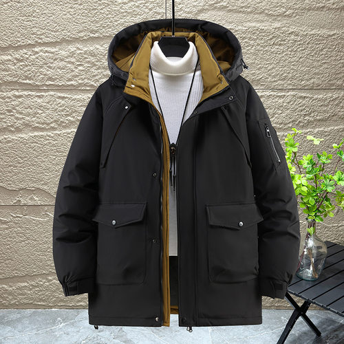 300斤160胸围特大码加厚棉衣男宽松加肥胖子美式工装棉服外套冬9X - 图0