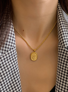 项链女夏季轻奢小众吊坠