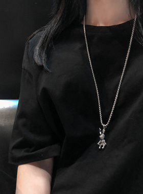 兔子小众设计感ins冷淡风毛衣链