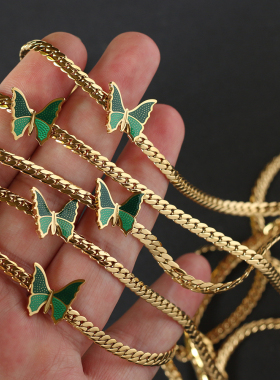 奢华复古蝴蝶颈链chokerins