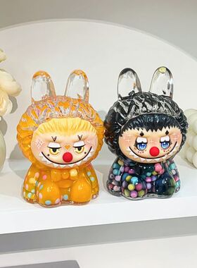 生日礼物送女朋友巨无霸拉布布超大流沙入油桌面摆件卡通亚克力