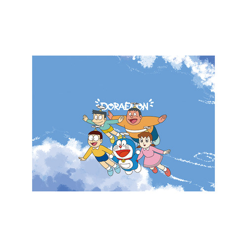 哆啦A梦动漫背景布ins挂布儿童卧室床头装饰墙布租房宿舍改造挂毯 - 图3