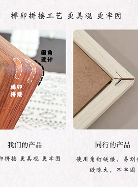中式窄边长条金阁寺门票相框装裱收藏清水寺签纸展示框书法字画框