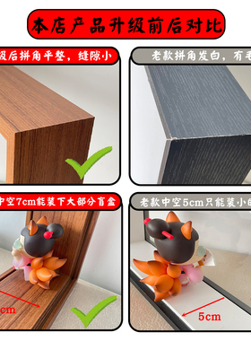拉布布凌晨一点展示盒子泡泡玛特labubu盲盒收纳展示架手办陈列柜