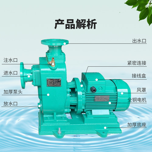ZWL50-10-20-2.2/2中威泵业WLPUMP自吸无堵塞排污泵苏电污水处理 - 图3
