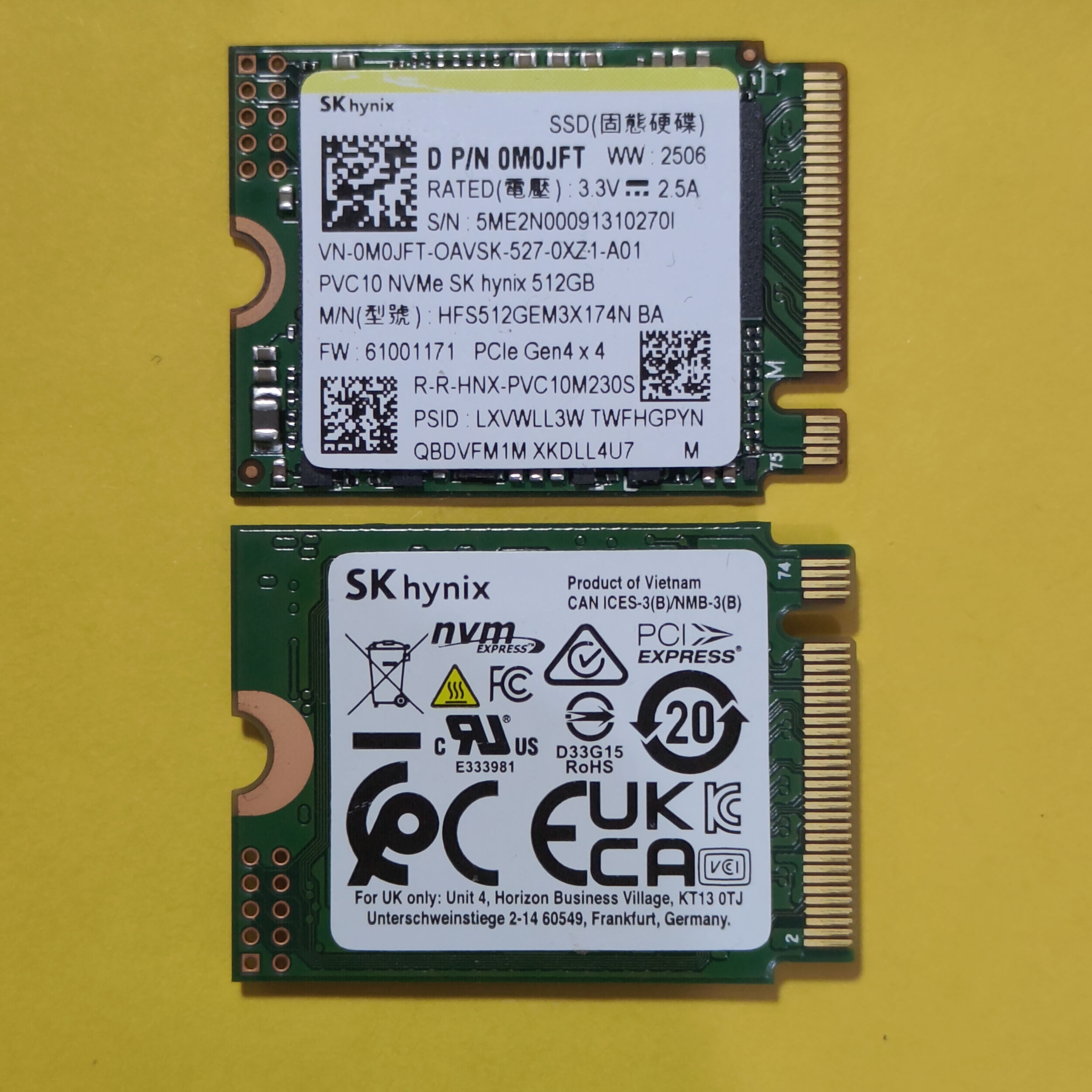 戴尔原装2230-M2固态硬盘西数SN740海力士PVC10东芝BG6三星PM9C1a - 图1