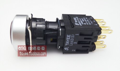 上海天逸16mm自复位按钮LA42(S)P-11小型点动按钮开关电源按键 - 图0