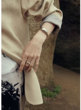 不规则熔蜡戒指金属独特