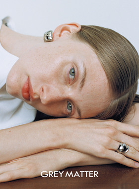 GREYMATTER 不对称褶涧开口戒指 原创设计独特 小众 单个款