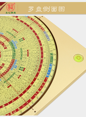 易仙铝合金方向定位中式旋转罗盘