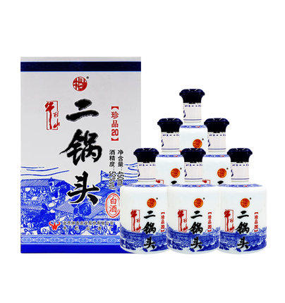 牛栏山二锅头珍品20年二十年52度450ml*6瓶清香型白酒整箱包邮 - 图0