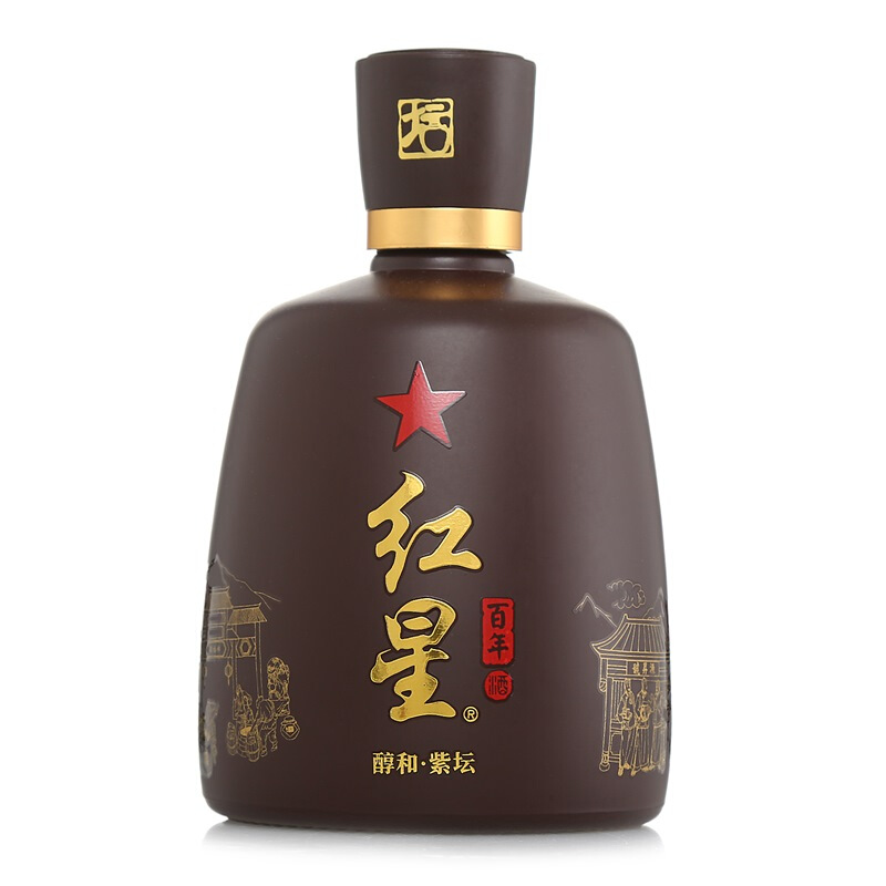 红星醇和紫坛43度500ml *6瓶兼香型北京二锅头盒装白酒整箱装