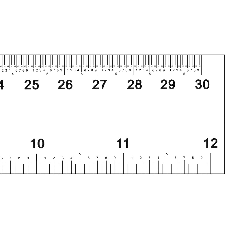 菲林尺 30cm 80cm 100cm精度0.1mm透明菲林直尺制图尺点规卡尺两边刻度软尺透明尺-图1