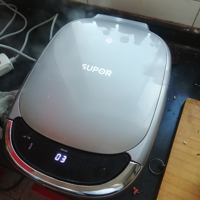 supor苏泊尔惠林专卖店苏泊尔电饼铛家用电饼档双面加热蒸汽烤烙煎饼锅薄饼机可拆洗深盘2