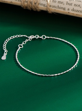 纯银波光粼粼手链叠戴首饰品现货