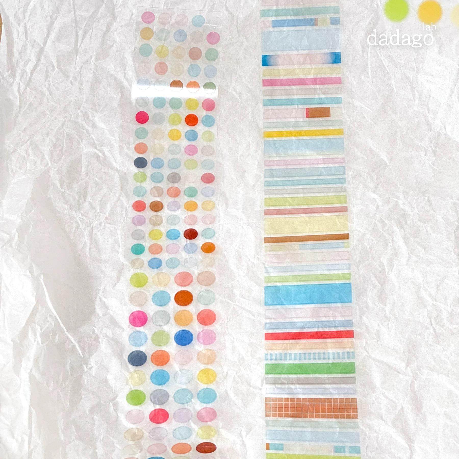 浮光分装 dadagolab 双透切膜胶带手帐基础圆点拉条方块贴纸卷ins,淘宝优惠券,粉丝福利购,淘宝优惠卷