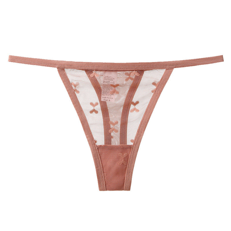 丁字内裤女纯欲性感蕾丝透明网纱细带低腰无痕运动欧美大码T字裤,淘宝优惠券,粉丝福利购,淘宝优惠卷