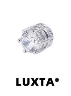 LUXTA 无耳洞耳钉 纯银磁吸耳饰镶钻高级感耳饰 男女同款嘻哈潮