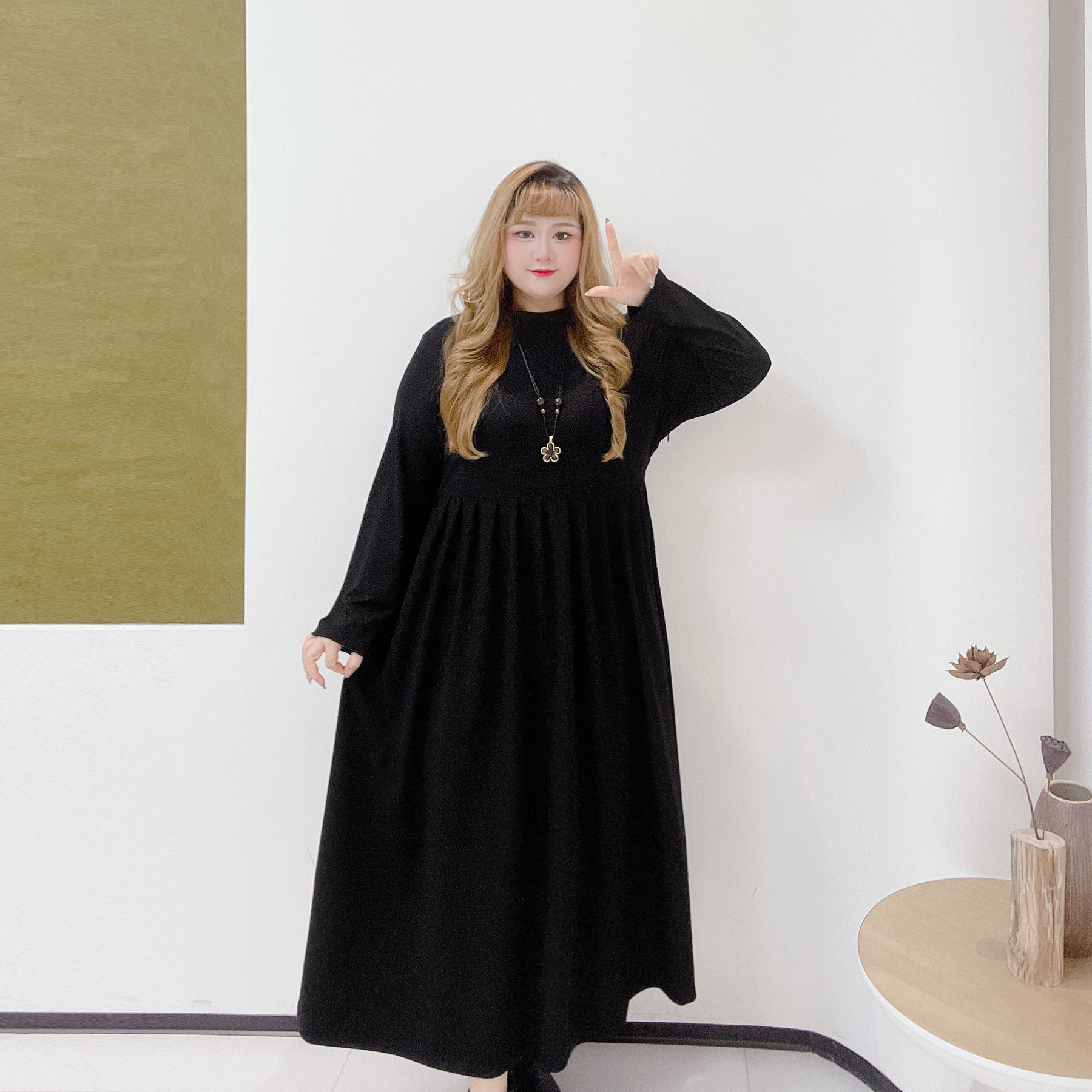 新中式盘扣细闪马甲胖莹莹大码女装秋冬半高领连衣裙气质小香套装,淘宝优惠券,粉丝福利购,淘宝优惠卷