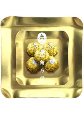 黄铜方形糖果珠宝摄影道具托盘