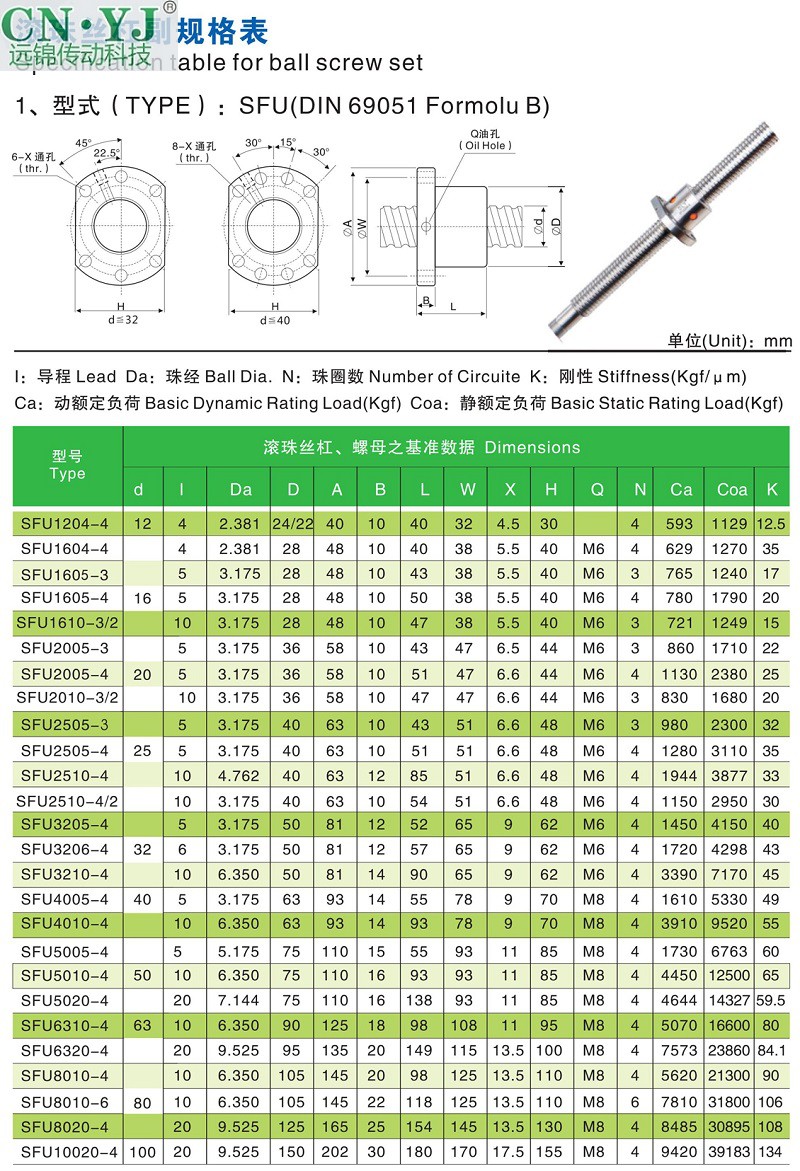 来图加工冷轧滚珠丝杆 SFU1605-3-400L BKBF12支撑座 丝杠螺母