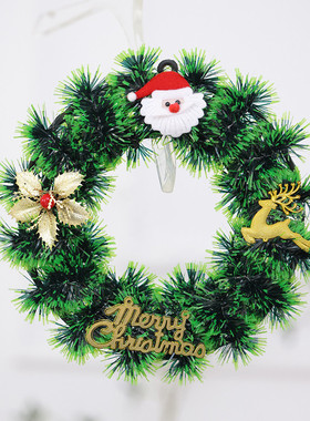 圣诞节仿真绿植花环庭院毛条家居户外墙壁装饰挂件