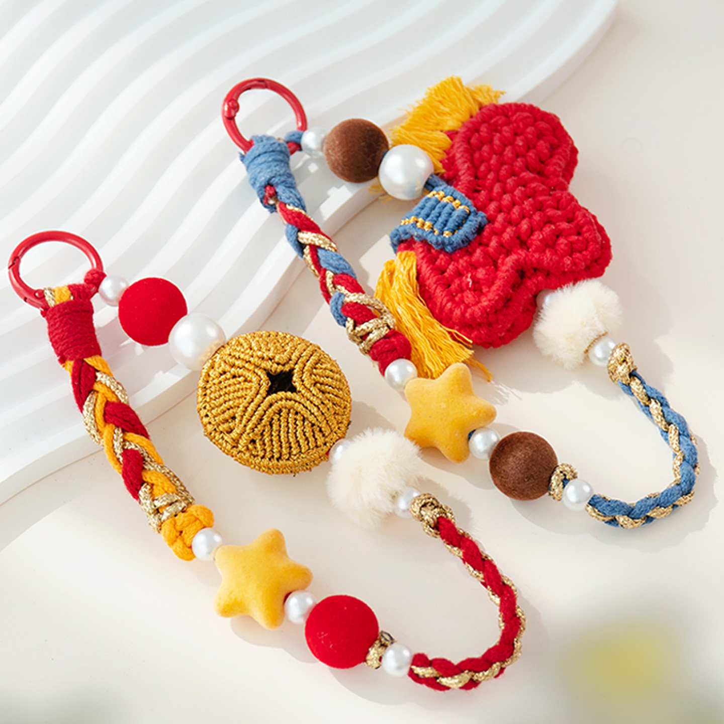 迎禧2026新年手机挂绳挂件新年礼物手工编织diy材料包打发时间,淘宝优惠券,粉丝福利购,淘宝优惠卷