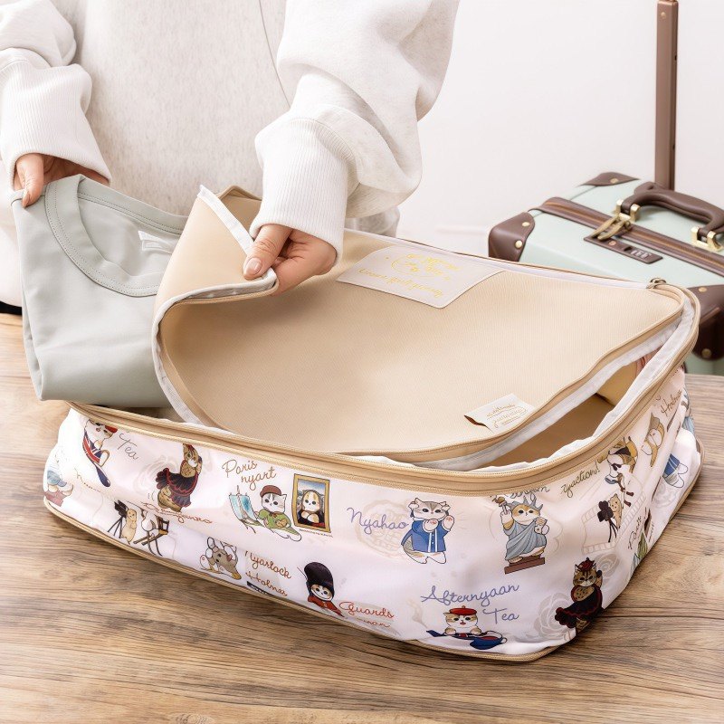 日系 环游世界猫系列 可折叠旅行袋托特包单肩包衣物收纳袋零钱包,淘宝优惠券,粉丝福利购,淘宝优惠卷