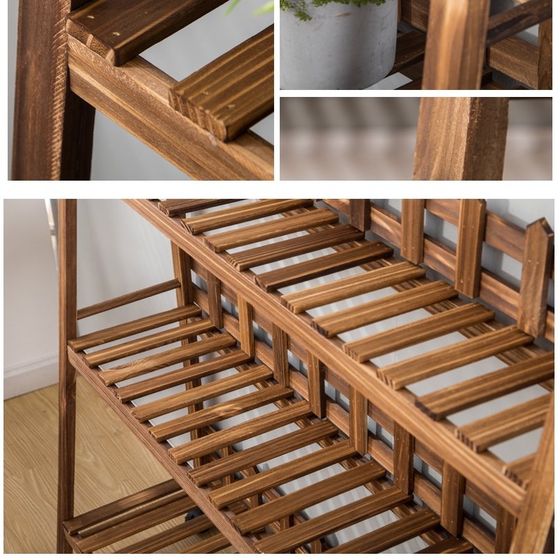 实木质防腐户外花盆植物架阳台室内多层落地花架子客厅多肉绿萝架,淘宝优惠券,粉丝福利购,淘宝优惠卷