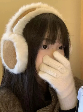冬季加绒折叠骑行防寒耳罩