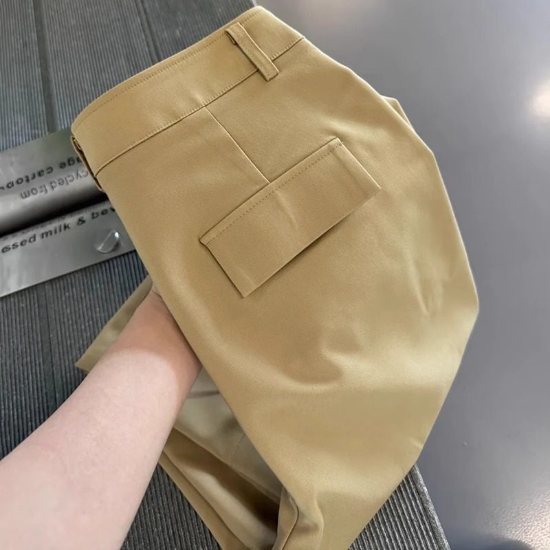 卡其色直筒休闲裤子女2025新款夏季薄款大码显瘦小个子时尚九分裤,淘宝优惠券,粉丝福利购,淘宝优惠卷