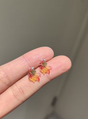 【好运锦鲤】中国风红色耳饰新中式耳环2025新年款耳钉小众高级感