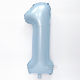 新款40寸婴儿蓝数字铝膜气球 宝宝周岁儿童生日派对装饰背景布置