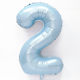 新款40寸婴儿蓝数字铝膜气球 宝宝周岁儿童生日派对装饰背景布置