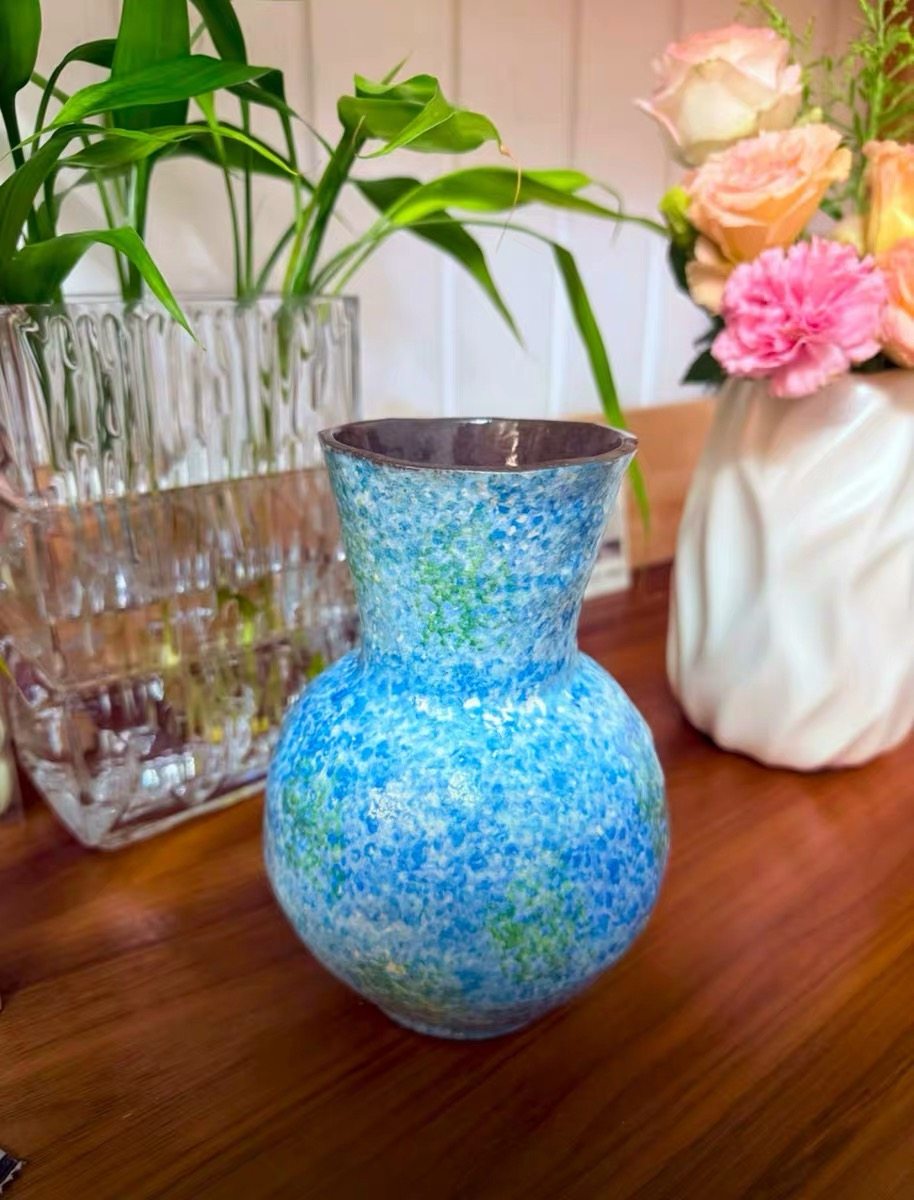 景德镇陶瓷花瓶摆件客厅插花器复古器手绘蓝色小花瓶个鲜花花瓶,淘宝优惠券,粉丝福利购,淘宝优惠卷