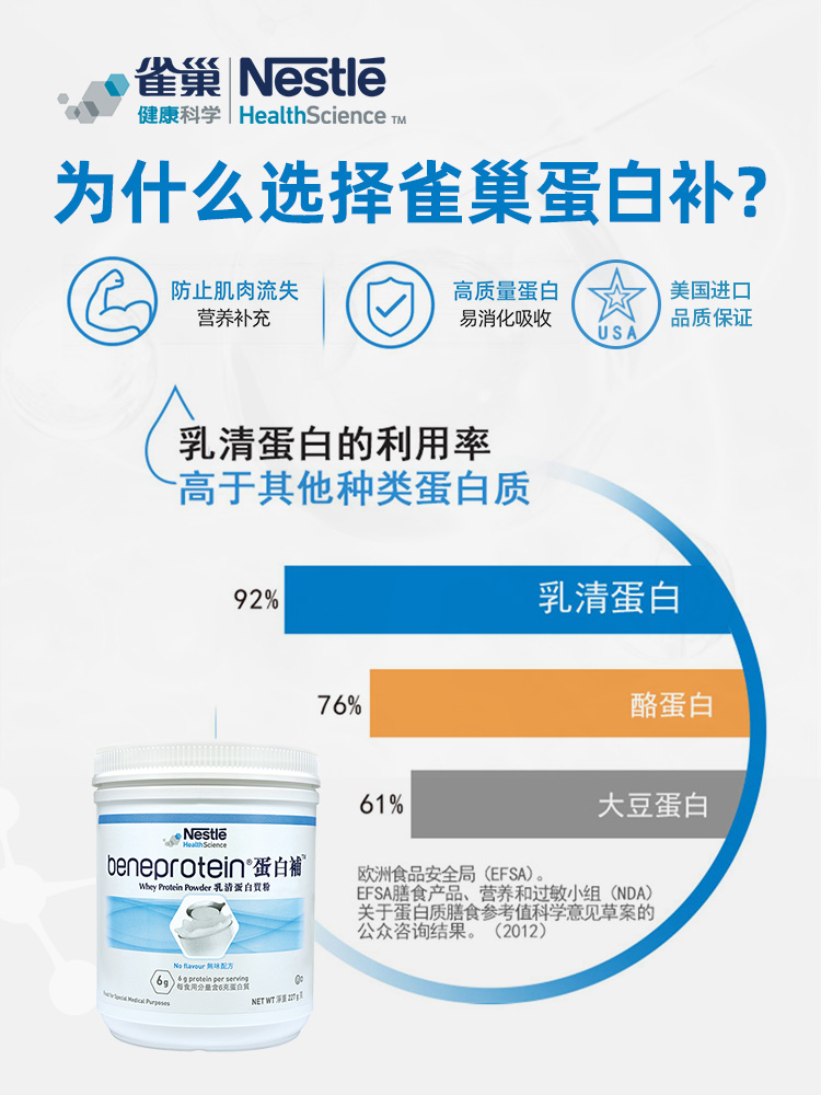 【标签微气泡】雀巢whey蛋白补分离乳清蛋白质粉健身增肌营养增重