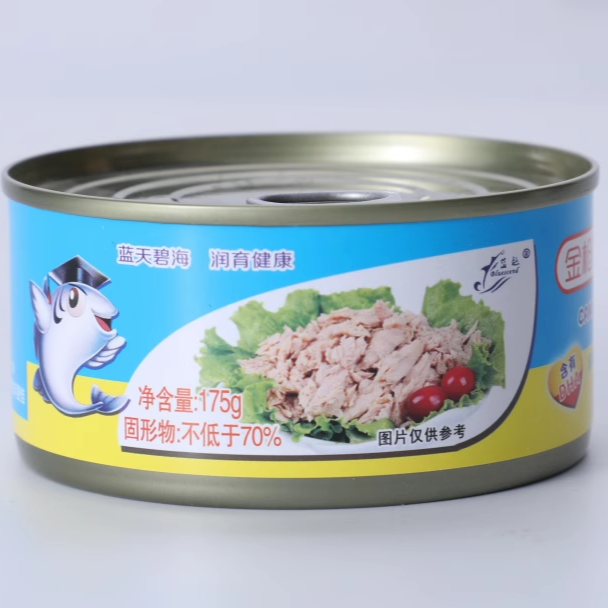 蓝越油浸原味金枪鱼罐头175g/罐寿司沙拉拌饭专用吞拿鱼餐饮商用 - 图1