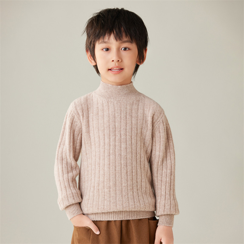 儿童羊毛衫半高领抽条男女童羊绒毛衣纯色七针加厚打底衫秋冬新款,淘宝优惠券,粉丝福利购,淘宝优惠卷