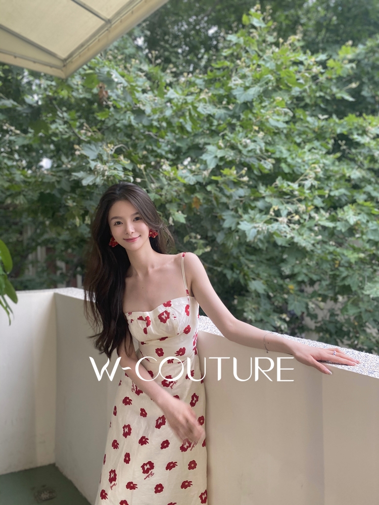 第三种绝色Wcouture D*or风抹胸吊带沙漏型公主裙连衣长裙 - 图2